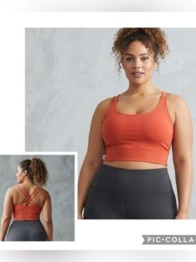 Body Up  Strappy Back Sports Bra in Begonia Pink